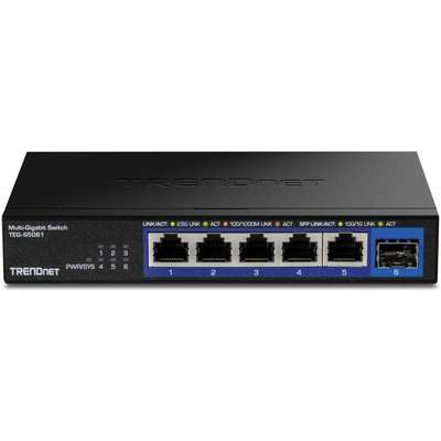TRENDnet 6-Port 2.5G Unmanaged Switch With 10G SFP+ Port