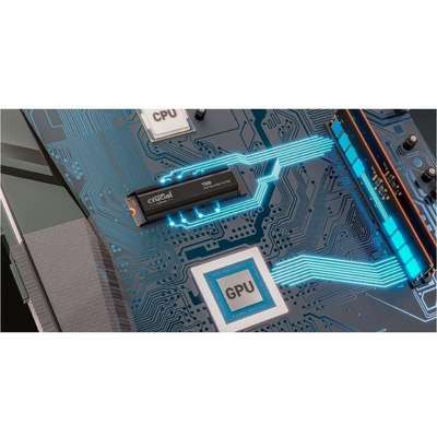 Micron Crucial T500 1TB PCIE GEN4 NVMe M.2 SSD with Heatsink