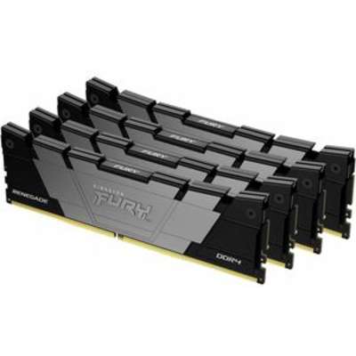 Kingston Technology 128GB 3600MT/S DDR4 CL18 DIMM (Kit Of 4) Fury Renegade Black