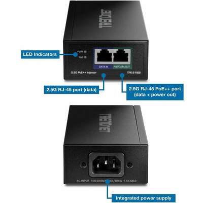 TRENDnet 2.5G PoE++ Injector