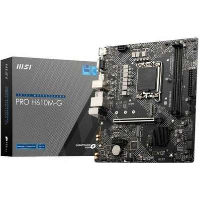 MSI PRO H610M-G Desktop Motherboard, Intel H610 Chipset, Socket LGA-1700, Micro ATX