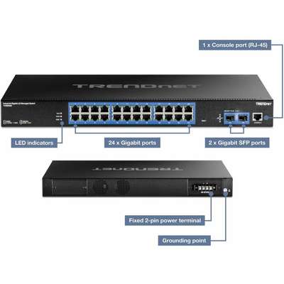 TRENDnet 26 Port Industrial Gigabit L2