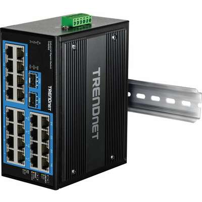 TRENDnet 26-Port Hardened Industrial Gigabit DIN-Rail Switch