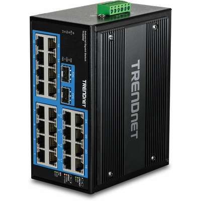 TRENDnet 26-Port Hardened Industrial Gigabit DIN-Rail Switch