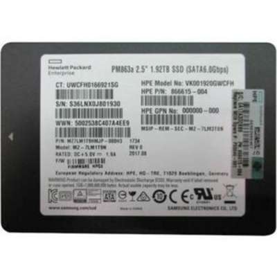 HPE Parts HP 1.9TB 6G SATA Solid State Drive (SSD) 2.5-inch Small Form