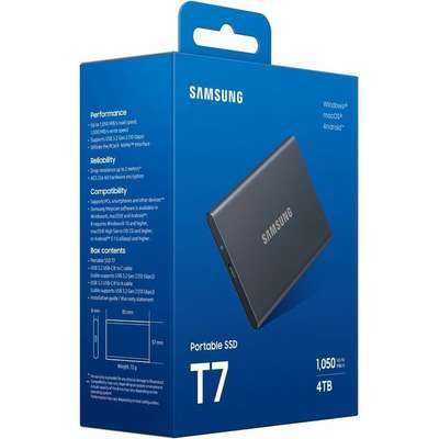 Samsung T7 Portable 4TB USB 3.2 External SSD
