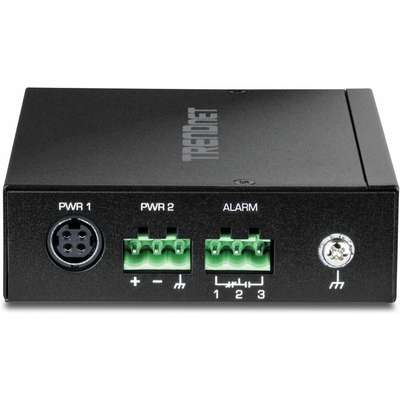 TRENDnet 5-Port Hardened Industrial Gigabit DIN-Rail Switch with Multi-Mode SC Port