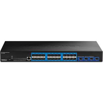 TRENDnet 28-Port Layer 2 Managed SFP Switch with 10G SFP+ Ports