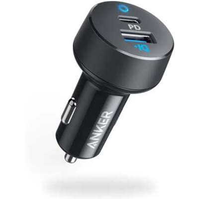 Anker Car Charger with USB-C 20W USB-A 18 W Ports