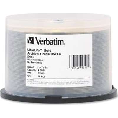 Verbatim DVD-R 4.7GB 16x UltraLife Gold Archival Grade Hard Coat *50-Pack Spindle*