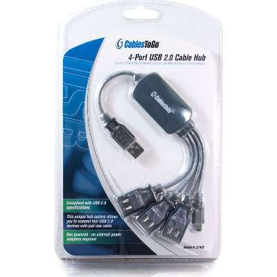 C2G 11" 4-Port USB 2.0 Hub Cable