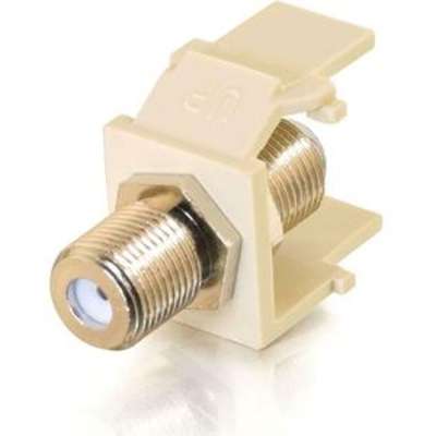 C2G Snap-In F-Type F/F Keystone Insert Module - Ivory