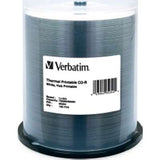 Verbatim CD-R 80MIN 700MB 52X Thermal Hub White Printable 100-pack Spindle