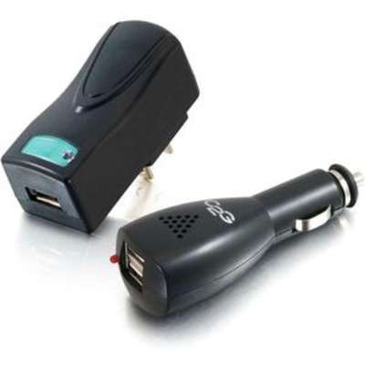 C2G AC and DC to USB Travel Charger Bundle