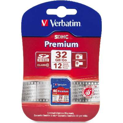 Verbatim 32GB Premium SDHC Memory Card, Class 10