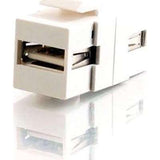 C2G Snap-In USB A/A Female Keystone Insert Module - White