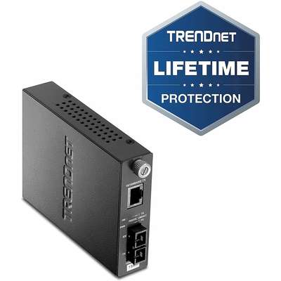 TRENDnet 10/100Base-TX to 100Base-FX Single Mode Fiber Converter (15KM)