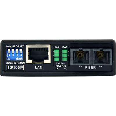 StarTech.com 10/100 Fiber to Ethernet Media Converter SC with  PoE