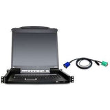 ATEN 8-Port 17" Single Rail LCD KVM Bundle