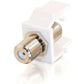 C2G Snap-In F-Type F/F Keystone Insert Module - White