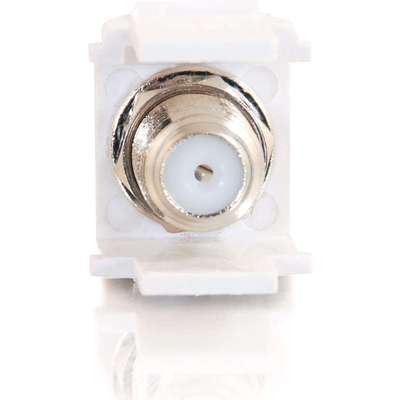 C2G Snap-In F-Type F/F Keystone Insert Module - White