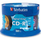 Verbatim Digital Vinyl CD-R 80-Min 700MB 5-Colors Branded *50-Pack Spindle*