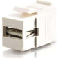 C2G Snap-In USB A/B Female Keystone Insert Module - White