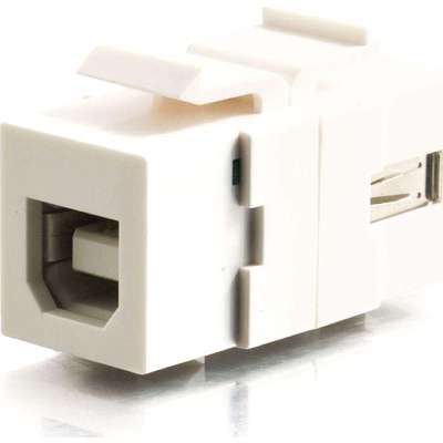 C2G Snap-In USB A/B Female Keystone Insert Module - White