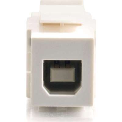 C2G Snap-In USB A/B Female Keystone Insert Module - White