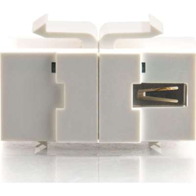 C2G Snap-In USB A/B Female Keystone Insert Module - White