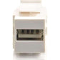 C2G Snap-In USB A/B Female Keystone Insert Module - White