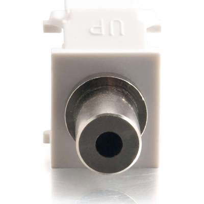 C2G Snap-In 3.5mm Stereo Keystone Insert Module - White - F/F