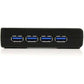 StarTech.com 4 Port Black SuperSpeed USB 3.0 Hub - 4 Port USB 3.0 Hub