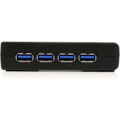 StarTech.com 4 Port Black SuperSpeed USB 3.0 Hub - 4 Port USB 3.0 Hub