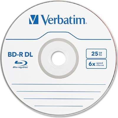 Verbatim BD-R DL 50GB 8x - 10-pack Spindle Box Peg Hanger