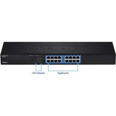 TRENDnet 16-Port Gigabit GREENnet Switch (Rack Mount)