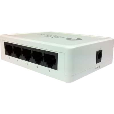 AMER The SD5 Palm-Sized 10/100mbps NWAY Ethernet Switch Is an Excellent Choice for Small