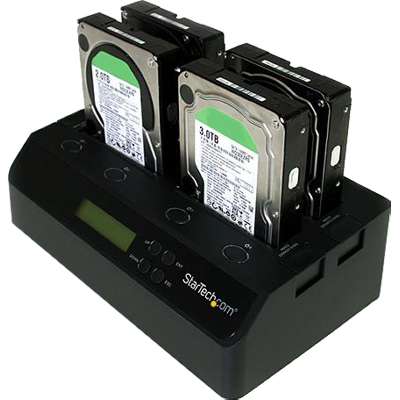 StarTech.com 4 Bay USB 3 eSATA to SATA 1:3 Hard Disk Drive Hard Drive Duplicator Dock