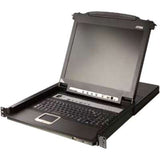 ATEN CL5716N 16-Port Slideaway 19" Single Rail LCD KVM