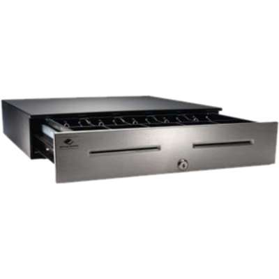 APG Cash Drawer Series 4000 18X16 White 12/24V Ser 5 Bill x 5 Coin Till Cable Req