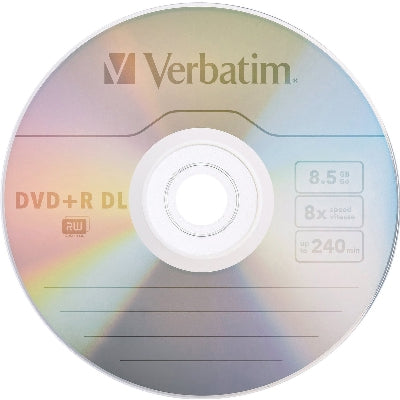 Verbatim DVD+R DL 8.5GB 8x with Branded Surface *50-Pack Spindle*