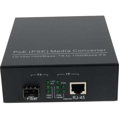 AddOn 1GBS 1RJ45 to 1 SFP PoE Media Converter