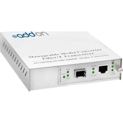 AddOn Managed Media Converter 1000M 10/100/ 1000M with Open SFP Slot