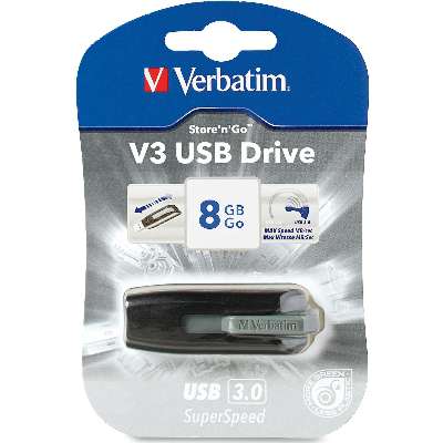 Verbatim 8GB Store N Go V3 49171 Flash USB 3.0 Black