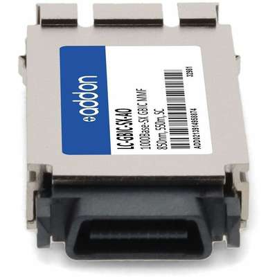 AddOn SC GBIC/MMF 850NM 550M 100 Percent Compatible 1000BSX F/Aruba