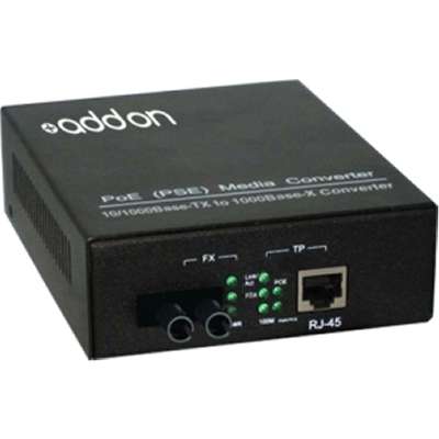 AddOn Media Converter 1000BTX-1000BSX 550M Reach PoE 1000B-T 850NM MMF St