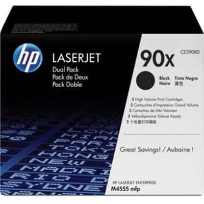 HP 90X LaserJet M4555x Series Black 24K Print Cartridge 2-pack