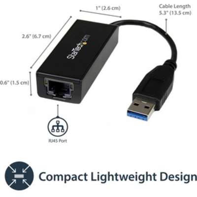 StarTech.com USB 3.0 to Gigabit Ethernet NIC Network Adapter