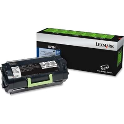 Lexmark 521H High Yield Return Program Black Toner Cartdridge 25K MS810/811/812