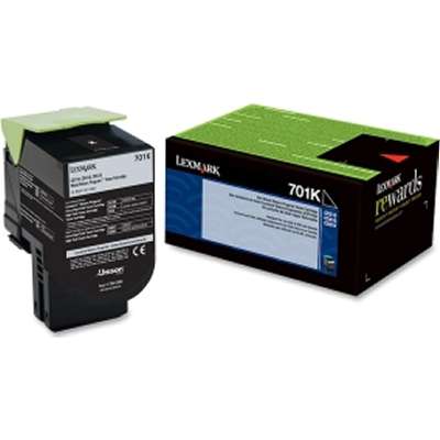 Lexmark 710K Black Return Program Toner Cartridge 1K CS310/410/510